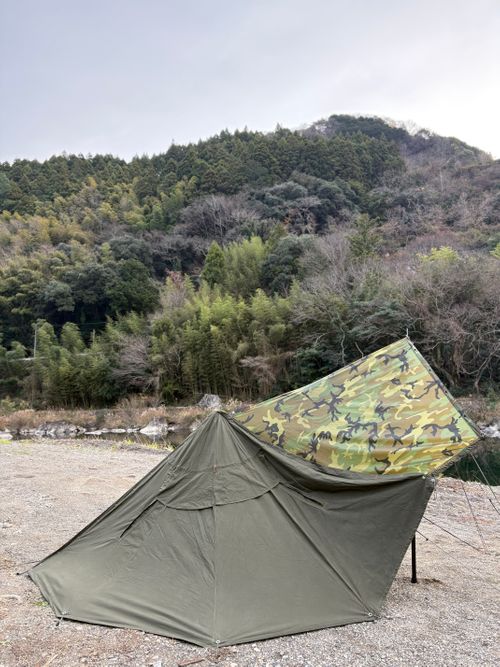 軍幕キャンプ納め🪖 前川キャンプ場 ソロキャンプ フリーサイト camping roll♪さんのキャンプブログ CAMPiii（キャンピー） -キャンプ専用SNS キャンプのすべてがここに集まる-