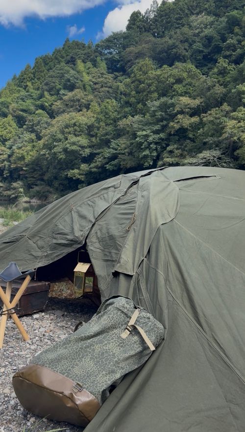 CAMPiii（キャンピー） Camp 'n'g  Roll♪🏁さんのキャンプブログ 超快適！軍幕ド汚ム🪖【ドーム型テント】 前川キャンプ場