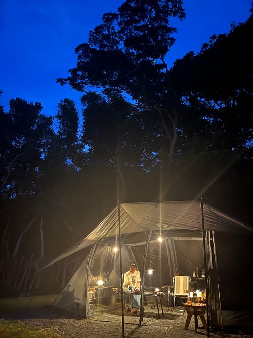 海に落ちる夕日が見れた🌅やっぱり最高キャンプ 南伊豆キャンピングテラス ファミリーキャンプ 区画サイト Izumiさんのキャンプブログ CAMPiii（キャンピー） -キャンプ専用SNS キャンプのすべてがここに集まる-