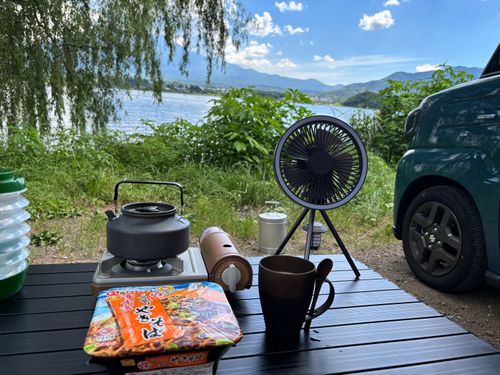 河口湖越しに富士山を臨む、はずが? 夢見る河口湖 コテージ戸沢センター ソロキャンプ 区画サイト オートサイト marpyさんのキャンプブログ CAMPiii(キャンピー) -キャンプ専用SNS キャンプのすべてがここに集まる-