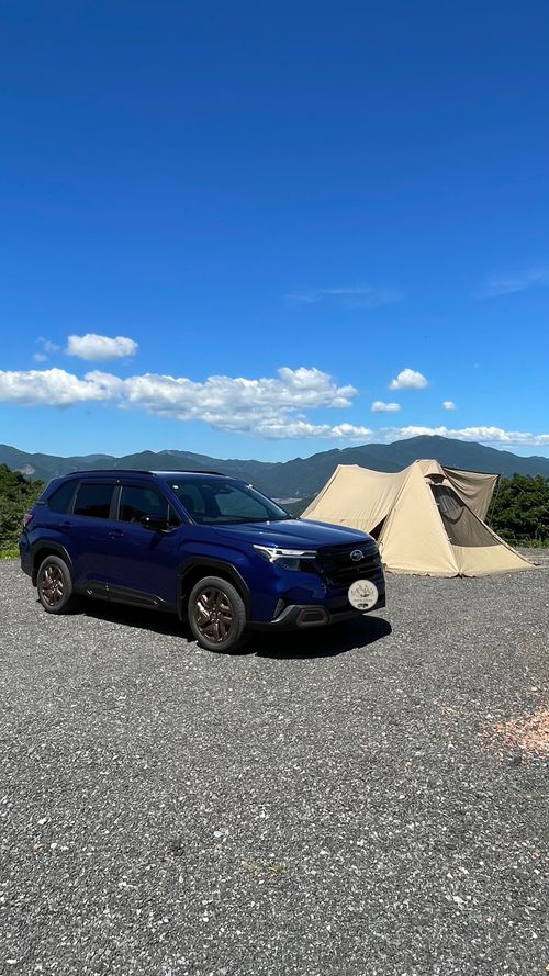 NEWフォレスター初キャンプ FUNAYAMA MOUNTAIN ファミリーキャンプ 区画サイト フォレキャンさんのキャンプブログ CAMPiii（キャンピー） -キャンプ専用SNS キャンプのすべてがここに集まる-
