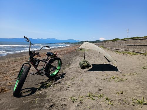 ビーチde軍幕デーキャンプ⇛高尾山 平塚八景 平塚砂丘夕映え ソロキャンプ フリーサイト ウエィダーさんのキャンプブログ CAMPiii（キャンピー） -キャンプ専用SNS キャンプのすべてがここに集まる-