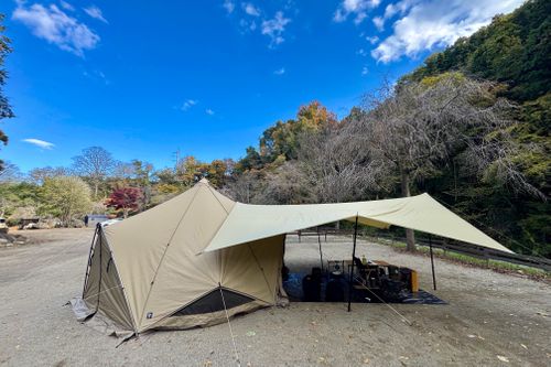 おすすめのキャンプ場 Fujioka BASE リバーサイド ソロキャンプ 区画サイト YUANさんのキャンプブログ CAMPiii（キャンピー） -キャンプ専用SNS キャンプのすべてがここに集まる-