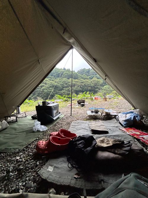 なんとか繰り出せたキャンプ⛺️ 新戸キャンプ場 ソロキャンプ 区画サイト Genさんのキャンプブログ CAMPiii（キャンピー） -キャンプ専用SNS キャンプのすべてがここに集まる-