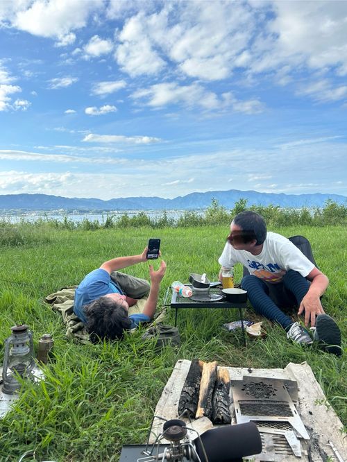 遠征キャンプ Part2     琵琶湖支那2 連泊 湖岸緑地 志那2 ソロキャンプ グループキャンプ フリーサイト Genさんのキャンプブログ CAMPiii（キャンピー） -キャンプ専用SNS キャンプのすべてがここに集まる-
