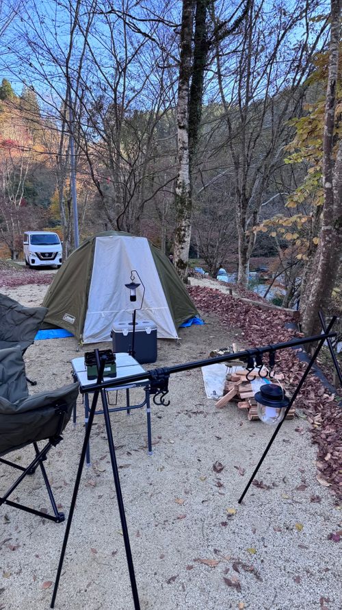 1122による紅葉キャンプ🍁 遊水峡 ファミリーキャンプ 区画サイト オートサイト はるかさんのキャンプブログ CAMPiii（キャンピー） -キャンプ専用SNS キャンプのすべてがここに集まる-