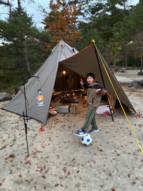 秋の父子キャンプ⛺️ 塔の岩オートキャンプ場 ファミリーキャンプ 区画サイト すなさんのキャンプブログ CAMPiii（キャンピー） -キャンプ専用SNS キャンプのすべてがここに集まる-
