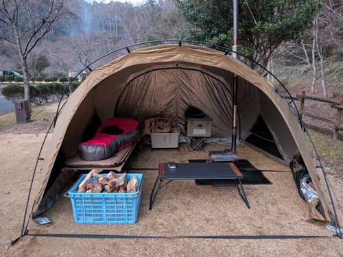 年越しキャンプ いわき市遠野オートキャンプ場 ソロキャンプ グループキャンプ 区画サイト 俺の酒場は野にあるさんのキャンプブログ CAMPiii（キャンピー） -キャンプ専用SNS キャンプのすべてがここに集まる-