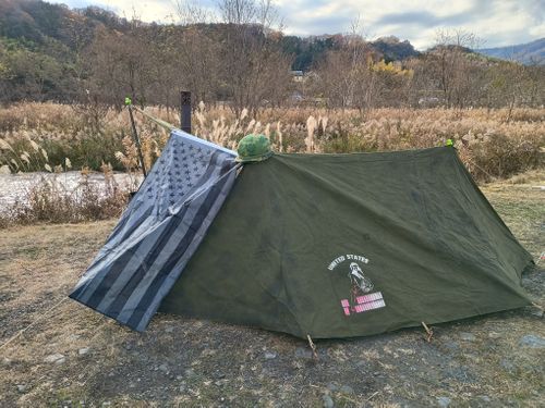 氷点下  軍幕キャンプ 角田大橋河川敷 ソロキャンプ フリーサイト ウエィダーさんのキャンプブログ CAMPiii（キャンピー） -キャンプ専用SNS キャンプのすべてがここに集まる-