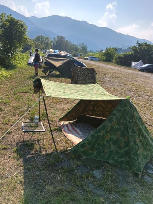 息子くんの軍幕試し張り デイキャンプ 角田大橋河川敷 ファミリーキャンプ フリーサイト ウエィダーさんのキャンプブログ CAMPiii(キャンピー) -キャンプ専用SNS キャンプのすべてがここに集まる-