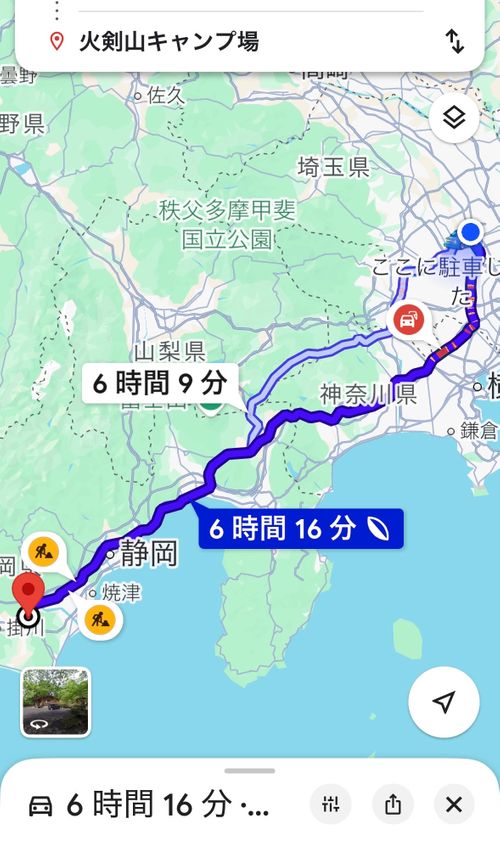 オプチャ女子グルキャンプ🏕下道倶楽部6時間越え。静岡ってでっかいなぁ！ 火剣山キャンプ場 グループキャンプ 区画サイト ぷりんさんのキャンプブログ CAMPiii（キャンピー） -キャンプ専用SNS キャンプのすべてがここに集まる-