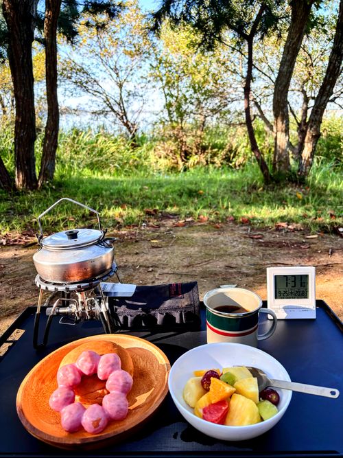 🏕️初秋キャンプ たくせん園地(バーベキュー場&キャンプ場） ソロキャンプ フリーサイト ARUGOさんのキャンプブログ CAMPiii（キャンピー） -キャンプ専用SNS キャンプのすべてがここに集まる-