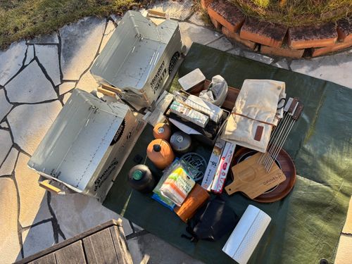 庭キャンしながらギア整理 ソロキャンプ フリーサイト まつけんさんのキャンプブログ CAMPiii（キャンピー） -キャンプ専用SNS キャンプのすべてがここに集まる-