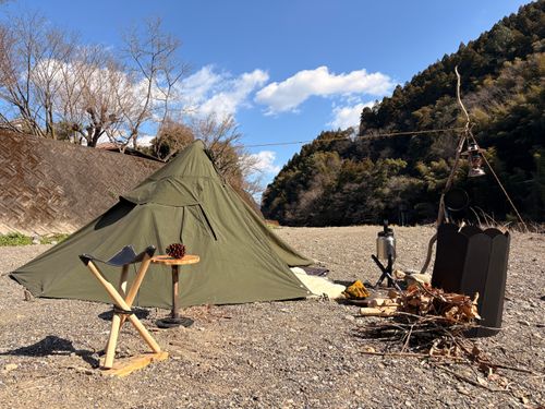 よか天気です梅（ばい）🌸 前川キャンプ場 ソロキャンプ フリーサイト camping roll♪さんのキャンプブログ CAMPiii（キャンピー） -キャンプ専用SNS キャンプのすべてがここに集まる-