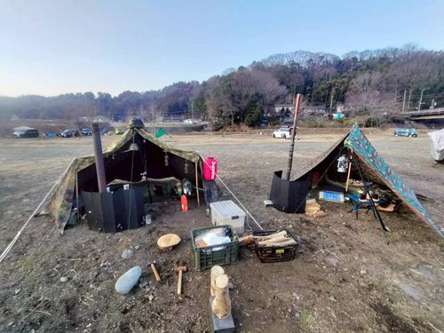 親子軍幕Session   角田大橋河川敷 ファミリーキャンプ フリーサイト ウエィダーさんのキャンプブログ CAMPiii（キャンピー） -キャンプ専用SNS キャンプのすべてがここに集まる-