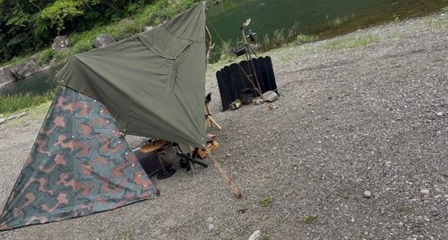 多国籍軍幕Camp🪖 前川キャンプ場 ソロキャンプ フリーサイト Camp 'n'g  Roll♪🏁さんのキャンプブログ CAMPiii（キャンピー） -キャンプ専用SNS キャンプのすべてがここに集まる-