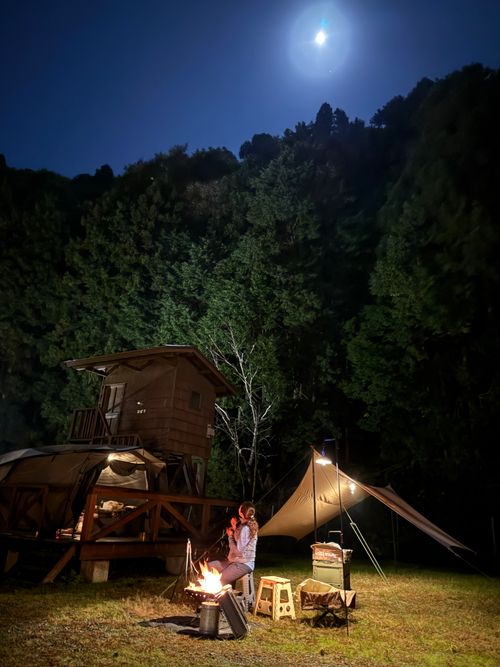 虹🌈キャンプ 南光自然観察村 ファミリーキャンプ 区画サイト yoji@campさんのキャンプブログ CAMPiii（キャンピー） -キャンプ専用SNS キャンプのすべてがここに集まる-