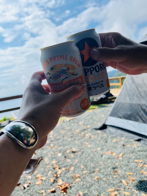 海に落ちる夕日が見れた🌅やっぱり最高キャンプ 南伊豆キャンピングテラス ファミリーキャンプ 区画サイト Izumiさんのキャンプブログ CAMPiii（キャンピー） -キャンプ専用SNS キャンプのすべてがここに集まる-