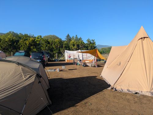 富士山満喫キャンプ LScamp山中湖 ファミリーキャンプ グループキャンプ 区画サイト ひなはるさんのキャンプブログ CAMPiii（キャンピー） -キャンプ専用SNS キャンプのすべてがここに集まる-