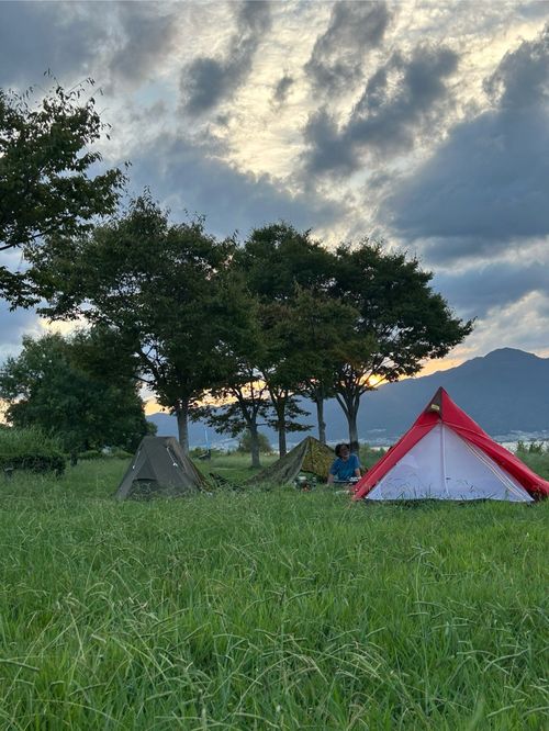 遠征キャンプ Part2     琵琶湖支那2 連泊 湖岸緑地 志那2 ソロキャンプ グループキャンプ フリーサイト Genさんのキャンプブログ CAMPiii（キャンピー） -キャンプ専用SNS キャンプのすべてがここに集まる-