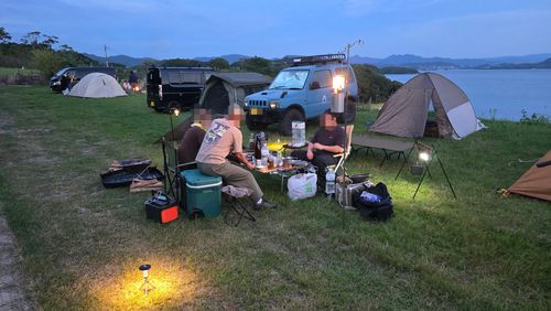 HARIO(針尾)で二日酔い 西海橋オートキャンプ場 グループキャンプ 区画サイト フッキーさんのキャンプブログ CAMPiii（キャンピー） -キャンプ専用SNS キャンプのすべてがここに集まる-