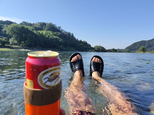 淡水浴(再) 美濃橋 河川敷 ソロキャンプ グループキャンプ フリーサイト たかぽんたさんのキャンプブログ CAMPiii（キャンピー） -キャンプ専用SNS キャンプのすべてがここに集まる-