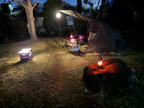 庭キャンしながらギア整理 ソロキャンプ フリーサイト まつけんさんのキャンプブログ CAMPiii（キャンピー） -キャンプ専用SNS キャンプのすべてがここに集まる-