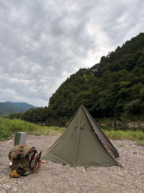 軍幕野営🪖〜ポ軍&times;ノルウェー軍camoⅡ〜⛺️ 前川キャンプ場 ソロキャンプ フリーサイト Camp 'n'g  Roll♪🏁さんのキャンプブログ CAMPiii（キャンピー） -キャンプ専用SNS キャンプのすべてがここに集まる-