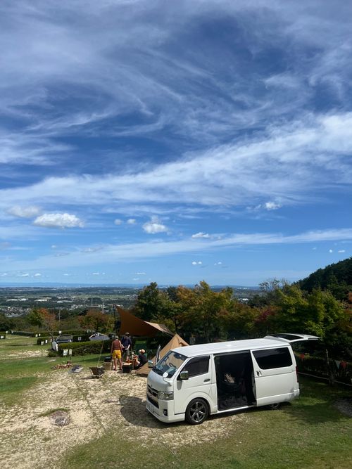 夜景と星空と&hellip;焚き火🔥 尾高高原キャンプ場 ファミリーキャンプ 区画サイト オートサイト hiyryushoさんのキャンプブログ CAMPiii（キャンピー） -キャンプ専用SNS キャンプのすべてがここに集まる-