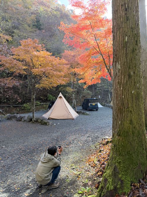 紅葉の山伏グルキャン 山伏オートキャンプ場 グループキャンプ 区画サイト atelierさんのキャンプブログ CAMPiii（キャンピー） -キャンプ専用SNS キャンプのすべてがここに集まる-