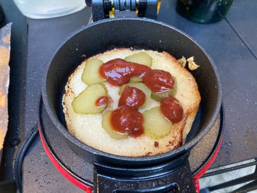 朝バーガー編　１月キャンプ2回目 智光山公園 キャンプ場 グループキャンプ オートサイト 区画サイト boorishcamperさんのキャンプブログ CAMPiii（キャンピー） -キャンプ専用SNS キャンプのすべてがここに集まる-