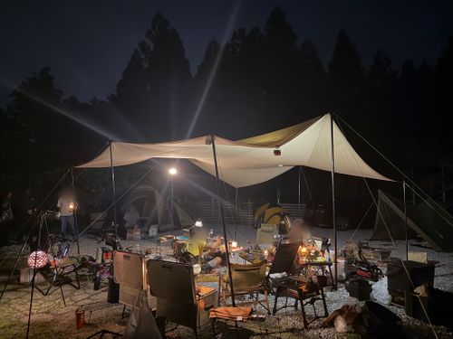 くまくま出没注意⚠️ฅ(&bull;̀㉨&bull;́ )ฅ TARUI FOREST FIELD グループキャンプ ぐうたら夫婦さんのキャンプブログ CAMPiii（キャンピー） -キャンプ専用SNS キャンプのすべてがここに集まる-