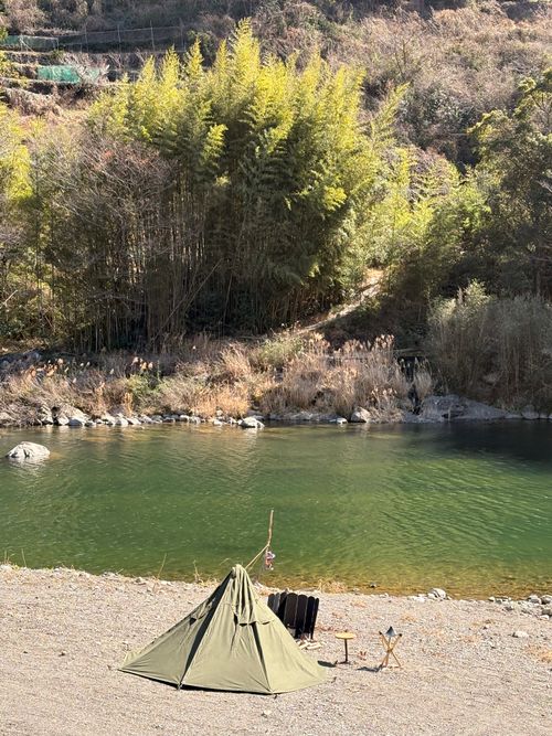 よか天気です梅（ばい）🌸 前川キャンプ場 ソロキャンプ フリーサイト camping roll♪さんのキャンプブログ CAMPiii（キャンピー） -キャンプ専用SNS キャンプのすべてがここに集まる-