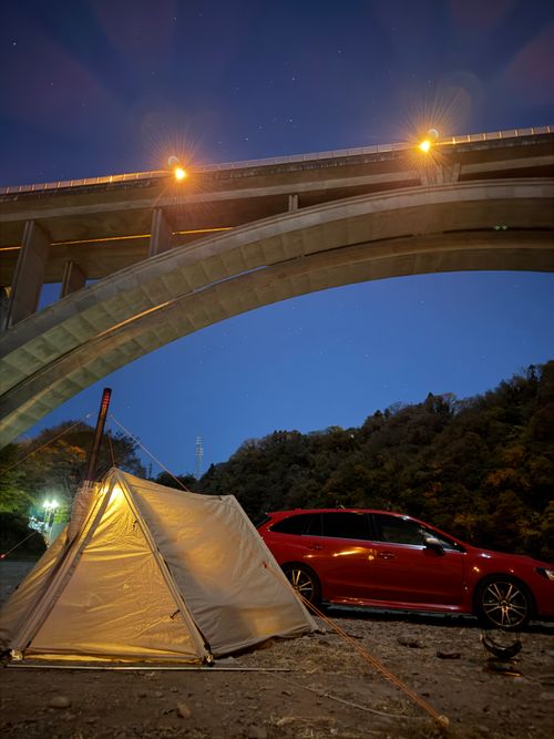 近場で冬キャン@ふたたびの橋 小倉橋下の河川敷 ソロキャンプ フリーサイト Takadaさんのキャンプブログ CAMPiii（キャンピー） -キャンプ専用SNS キャンプのすべてがここに集まる-
