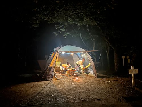 大雨予報のダムキャンプ 下北山村 ファミリーキャンプ 区画サイト △kuuga△さんのキャンプブログ CAMPiii（キャンピー） -キャンプ専用SNS キャンプのすべてがここに集まる-