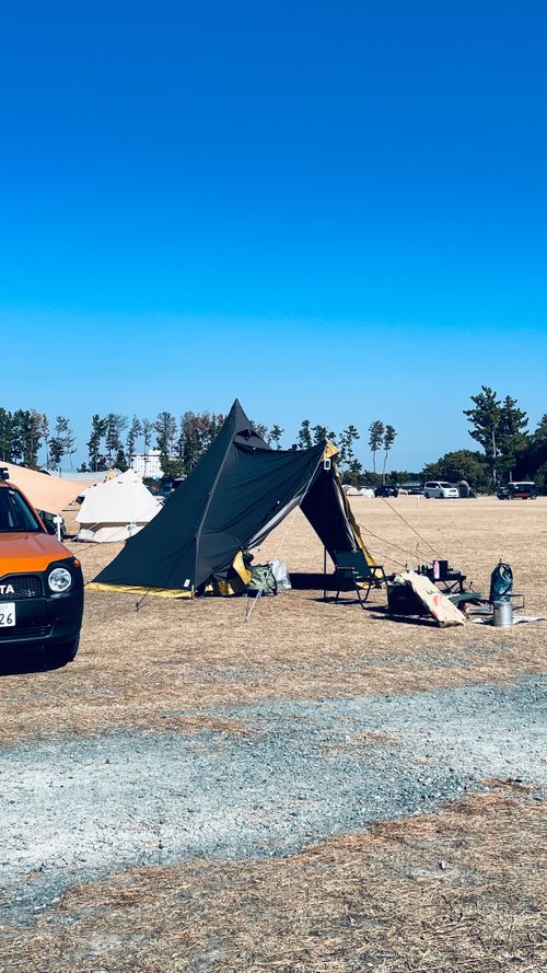 聖地 渚園 キャンプ場 ソロキャンプ 区画サイト KABUTOさんのキャンプブログ CAMPiii（キャンピー） -キャンプ専用SNS キャンプのすべてがここに集まる-