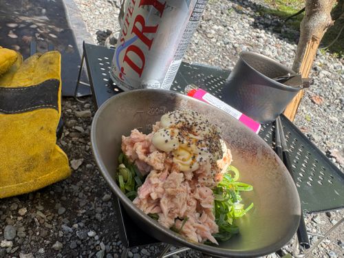 春の夏日キャンプ 丸火自然公園グリーンキャンプ場 ソロキャンプ 区画サイト まっつんさんのキャンプブログ CAMPiii（キャンピー） -キャンプ専用SNS キャンプのすべてがここに集まる-