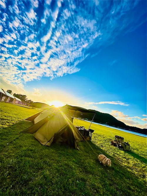 最後の？きなことふたり水入らずおじ🐰キャン△ in 阿川ほうせんぐり海浜公園 〜 CAMP NO.216 阿川ほうせんぐり海浜公園 ソロキャンプ ファミリーキャンプ フリーサイト おじキャン△さんのキャンプブログ CAMPiii（キャンピー） -キャンプ専用SNS キャンプのすべてがここに集まる-