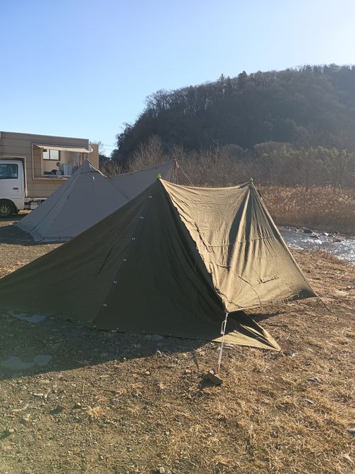 CAMPiii(キャンピー) ウエィダーさんのキャンプブログ 1月の終わりにキャンプ初め⛺️ 角田大橋河川敷