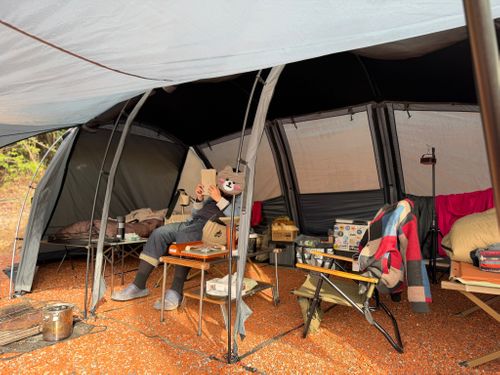 雨だ🌧キャンプに行こう🏕 やはずの森倶楽部 ファミリーキャンプ オートサイト ぐうたら夫婦さんのキャンプブログ CAMPiii（キャンピー） -キャンプ専用SNS キャンプのすべてがここに集まる-