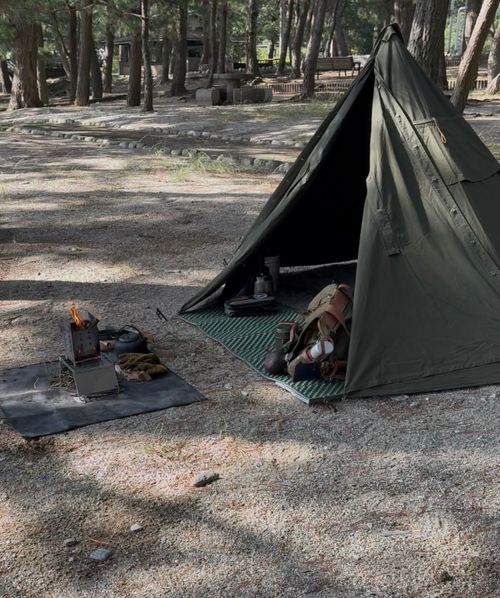 海音（波の音）&times;焚き火 大神子海岸 ソロキャンプ フリーサイト Camp 'n'g  Roll♪🏁さんのキャンプブログ CAMPiii（キャンピー） -キャンプ専用SNS キャンプのすべてがここに集まる-