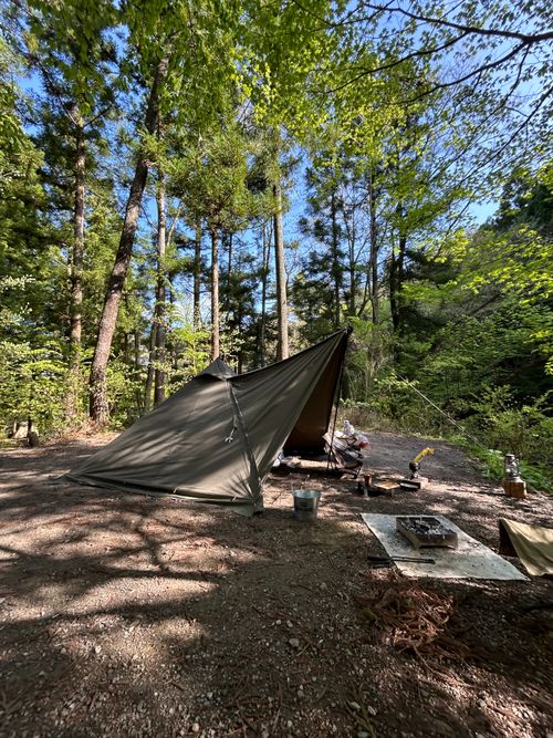 久しぶりのソロキャンプ🏕️ 道志の森キャンプ場 ソロキャンプ フリーサイト Genさんのキャンプブログ CAMPiii（キャンピー） -キャンプ専用SNS キャンプのすべてがここに集まる-