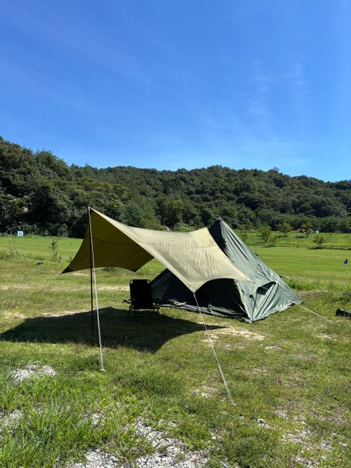 まだまだ暑い 山佐ダムキャンプ場 ソロキャンプ フリーサイト まるとらさんのキャンプブログ CAMPiii(キャンピー) -キャンプ専用SNS キャンプのすべてがここに集まる-