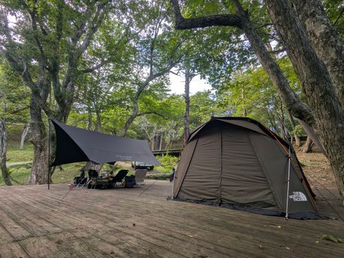 天気に恵まれた高原キャンプ North Village Hirugano - Camping Fields グループキャンプ ソロキャンプ オートサイト 区画サイト ちあさんのキャンプブログ CAMPiii（キャンピー） -キャンプ専用SNS キャンプのすべてがここに集まる-