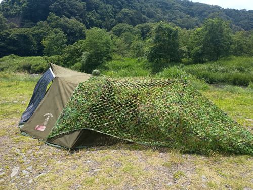 デリカミニ de W杯見ながらの軍幕キャンプ 角田大橋河川敷 ソロキャンプ フリーサイト 区画サイト ウエィダーさんのキャンプブログ CAMPiii（キャンピー） -キャンプ専用SNS キャンプのすべてがここに集まる-