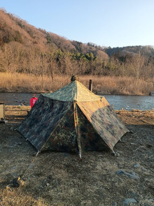 親子軍幕Session   角田大橋河川敷 ファミリーキャンプ フリーサイト ウエィダーさんのキャンプブログ CAMPiii（キャンピー） -キャンプ専用SNS キャンプのすべてがここに集まる-