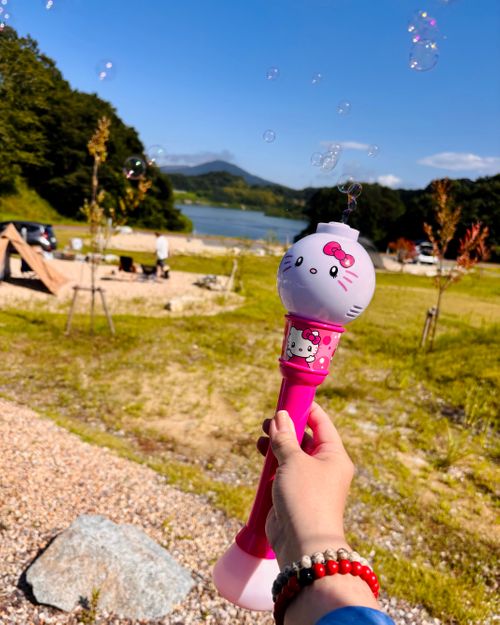 【後編】浴衣できゃんぷ👘 💙そして「孤独のグルメ」 アウトドアヴィレッジ三春 さくら湖キャンプサイト Oniyomeさんのキャンプブログ CAMPiii（キャンピー） -キャンプ専用SNS キャンプのすべてがここに集まる-