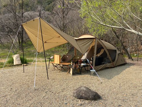 ここをキャンプ地とする‼️   キャンプ初投稿&新幕設営‼️ 伊木山フォレスト オートサイト だいコロッケさんのキャンプブログ CAMPiii（キャンピー） -キャンプ専用SNS キャンプのすべてがここに集まる-