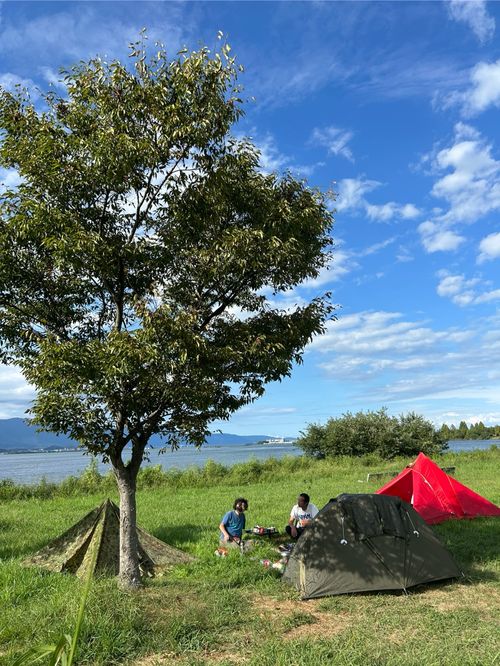 CAMPiii（キャンピー） Genさんのキャンプブログ 遠征キャンプ Part2     琵琶湖支那2 連泊 湖岸緑地 志那2