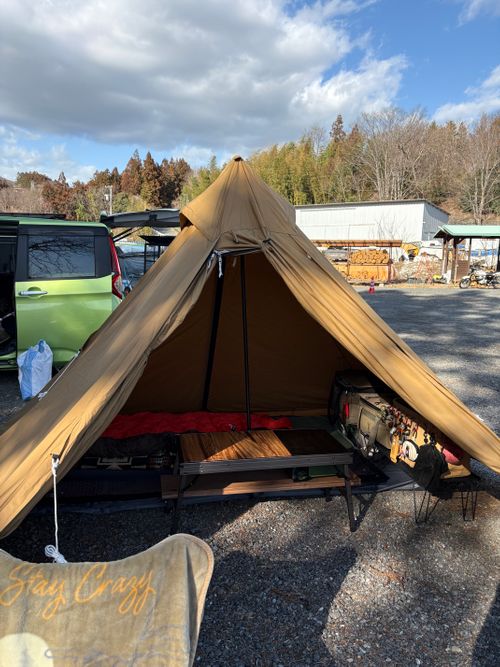 お気に入りのギアを持ってキャンプする時ってにまにましちゃいますよね😊💕︎ ともえ川Park グループキャンプ フリーサイト ぷりんさんのキャンプブログ CAMPiii（キャンピー） -キャンプ専用SNS キャンプのすべてがここに集まる-